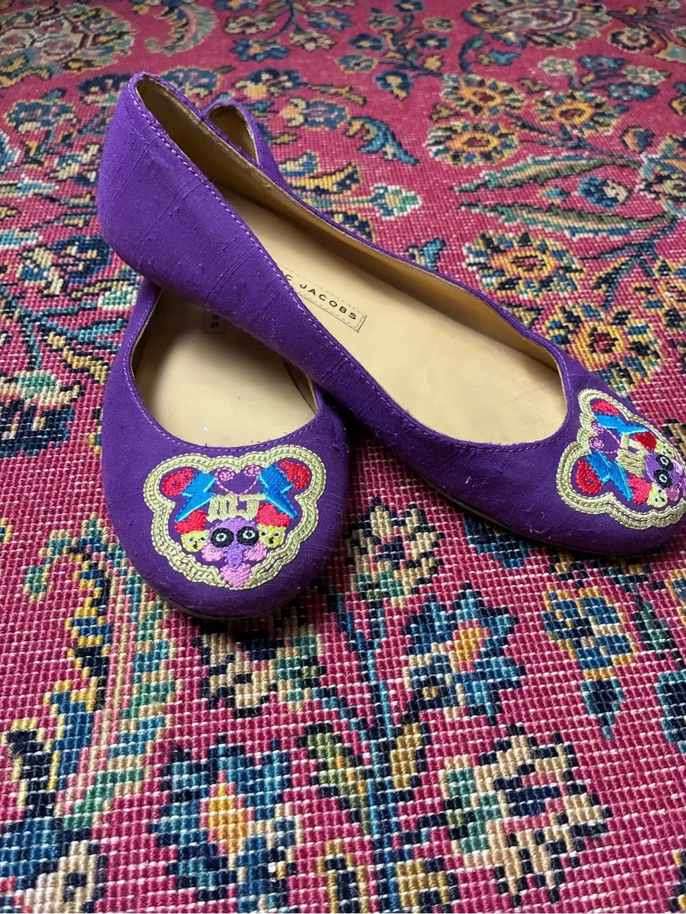 Marc by Marc Jacobs Embroidered Ballet Flats